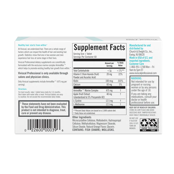 Viviscal PRO Professional Hair Growth Supplement 60 Tablets